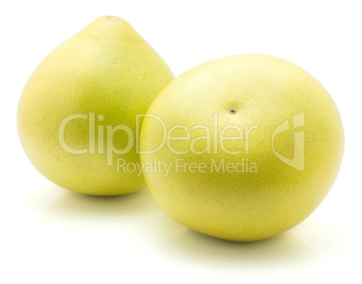 Fresh raw pamelo isolated on white