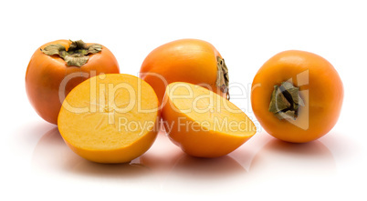 Persimmon sharon isolated on white