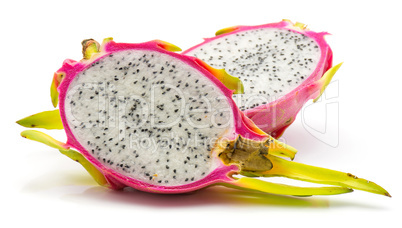 Fresh raw pitahaya isolated on white