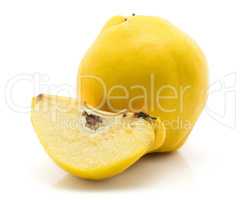 Fresh raw quince isolated on white