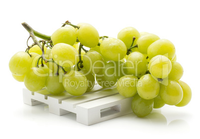 Green grape isolated on white