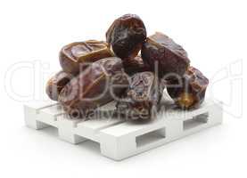 Dried date fruit isolated on white