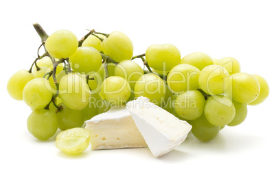 Green grape isolated on white