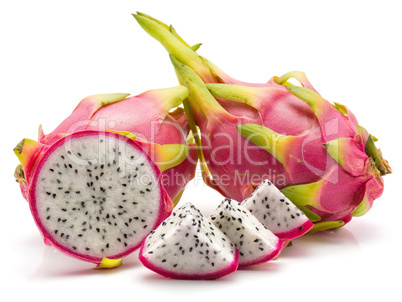 Fresh raw pitahaya isolated on white