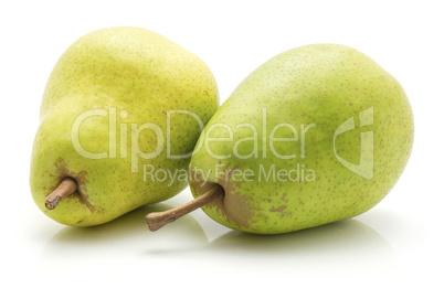 Green pear isolated on white