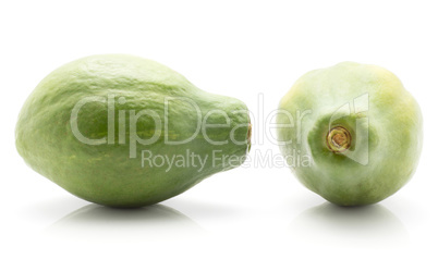 Fresh raw papaya isolated on white