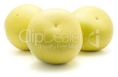 Fresh raw pamelo isolated on white