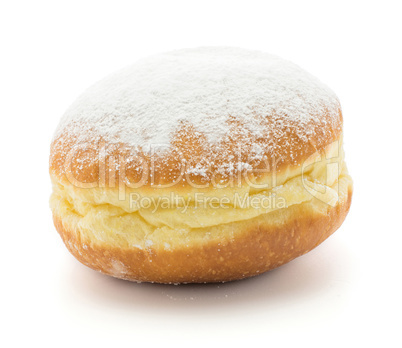 Fresh sufganiyah isolated on white