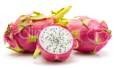 Fresh raw pitahaya isolated on white