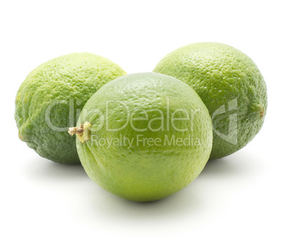 Fresh isolated lime on white