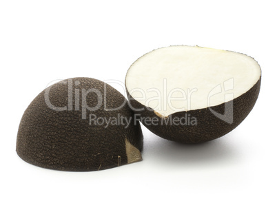 Black radish isolated on white