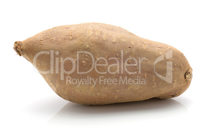 Fresh raw sweet potato isolated on white