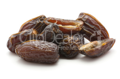 Dried date fruit isolated on white