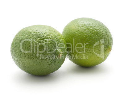 Fresh isolated lime on white