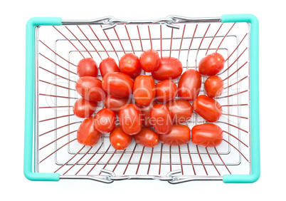 Red cherry tomatoes (bobulienka variety) isolated on white