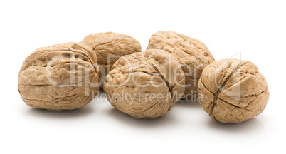 Raw walnut isolated on white