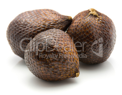 Fresh raw salak isolated on white