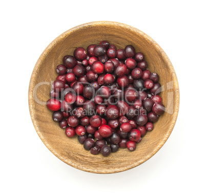 Fresh Cranberry isolated on white