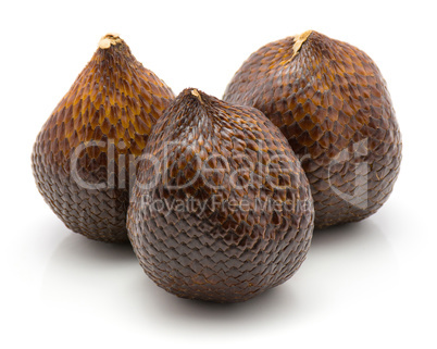 Fresh raw salak isolated on white