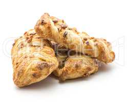 Sweet bread twist isolated on white