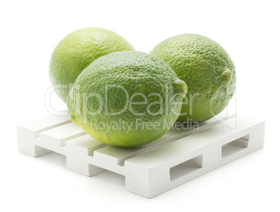 Fresh isolated lime on white