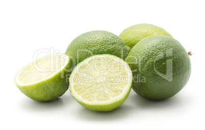 Fresh isolated lime on white