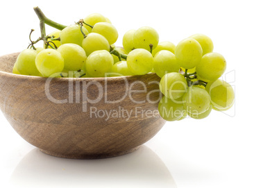 Green grape isolated on white