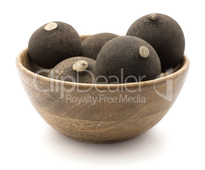 Black radish isolated on white