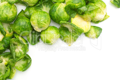 Boiled brussels sprout isolated
