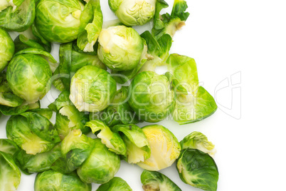 Boiled brussels sprout isolated