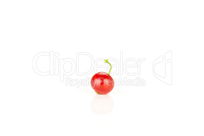 Fresh raw red currant isolated on white