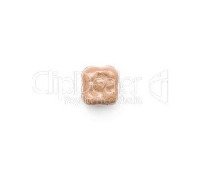 Coconut cubes isolated on white