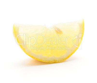 Fresh lemon isolated on white