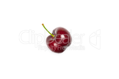 Fresh raw sweet red cherry isolated on white