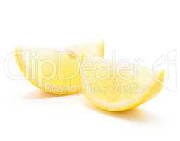 Fresh lemon isolated on white