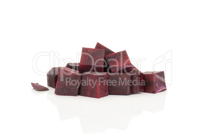 Fresh raw red beetroot isolated on white