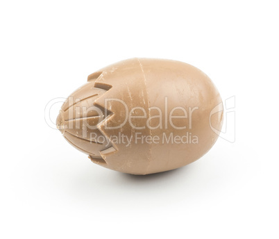 Chocolate eggs isolated on white