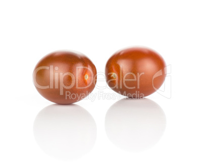 Fresh cherry tomato isolated on white