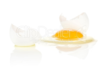 Fresh raw white eggs isolated on white