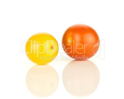 Fresh cherry tomato isolated on white