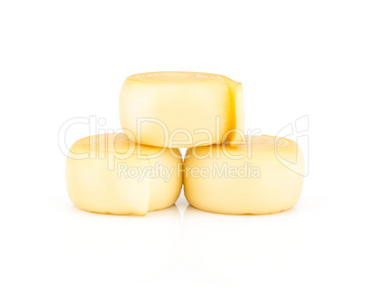 Slavic type of cheese isolated on white