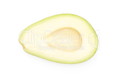 fresh Raw smooth avocado isolated on white