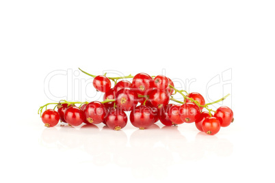 Fresh raw red currant isolated on white