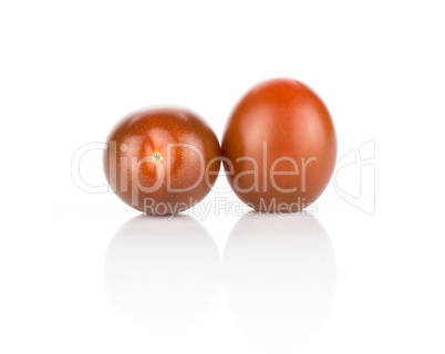 Fresh cherry tomato isolated on white