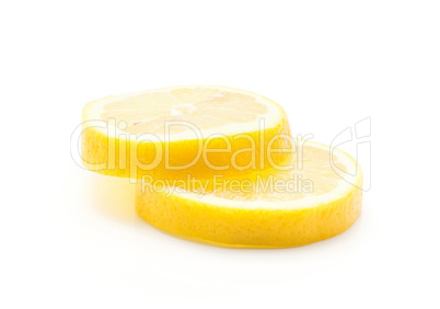 Fresh lemon isolated on white