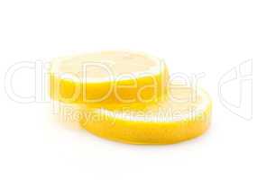 Fresh lemon isolated on white