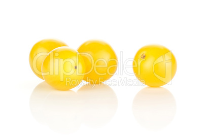 Fresh cherry tomato isolated on white