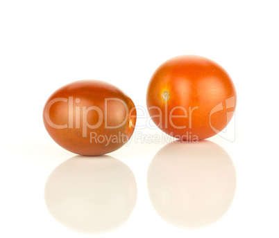 Fresh cherry tomato isolated on white