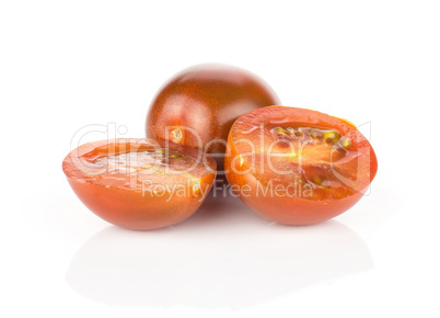 Fresh cherry tomato isolated on white