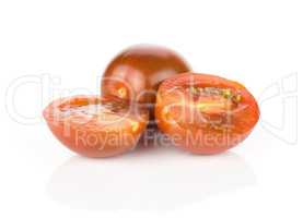 Fresh cherry tomato isolated on white